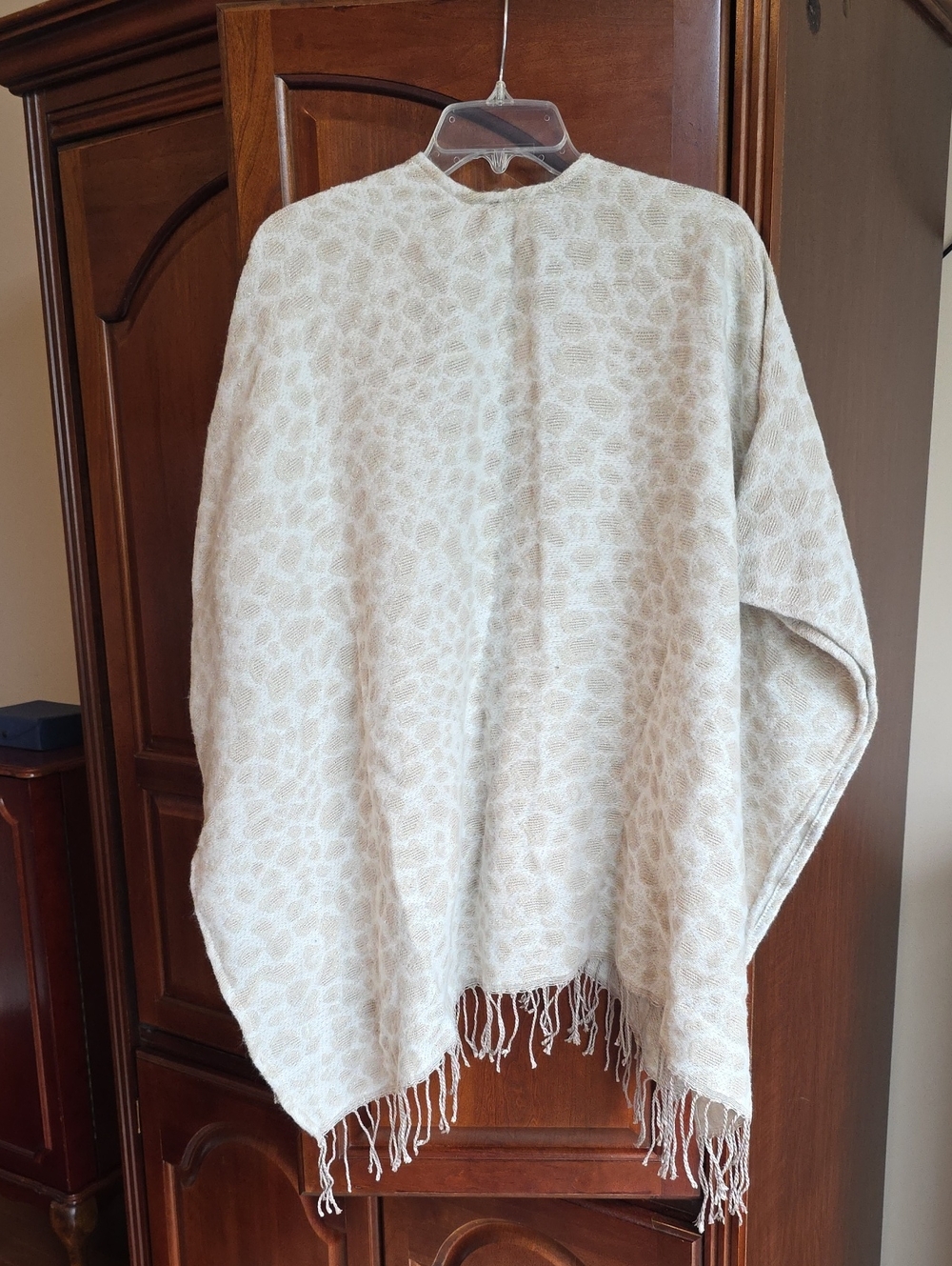 Cato Sparkly Leopard Print Fringed Wrap - Picture 2 of 5